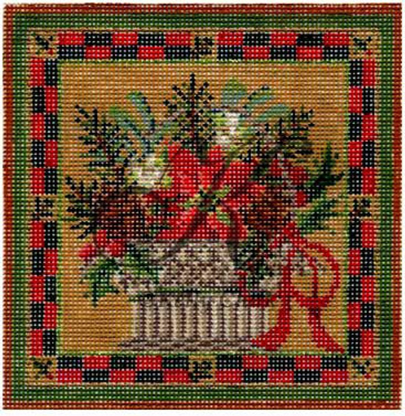 Basket KWP12A Winter Greens 4.6 x 4.6 18 Mesh With Stitch Guide And Embellishment Kit KELLY CLARK STUDIO, LLC