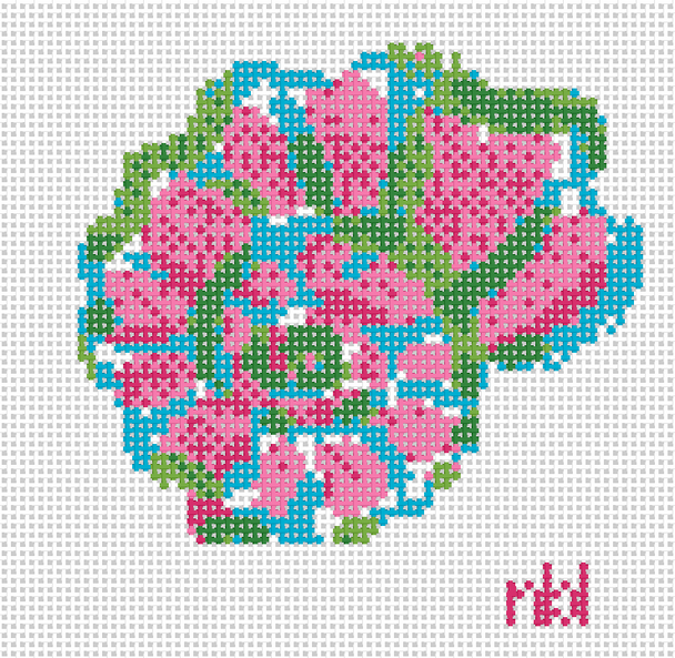Nautilus Shell - BW2072NBL 4" Round on 13 Mesh Needlepoint by Laura