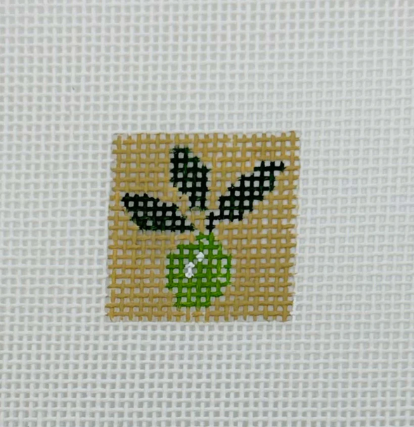 Single Olive 1 Inch Square - BW599  18 Mesh Blue Waters Needlepoint