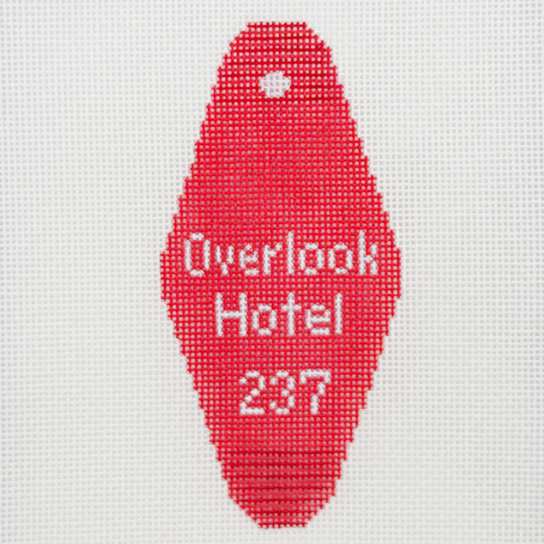 Motel Key Overlook - BW2058NBL 2" x 6" on 18 Mesh Needlepoint by Laura