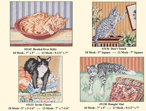 #3130  Hangin’ Out 7" x 5" 18 Mesh Needle Crossings