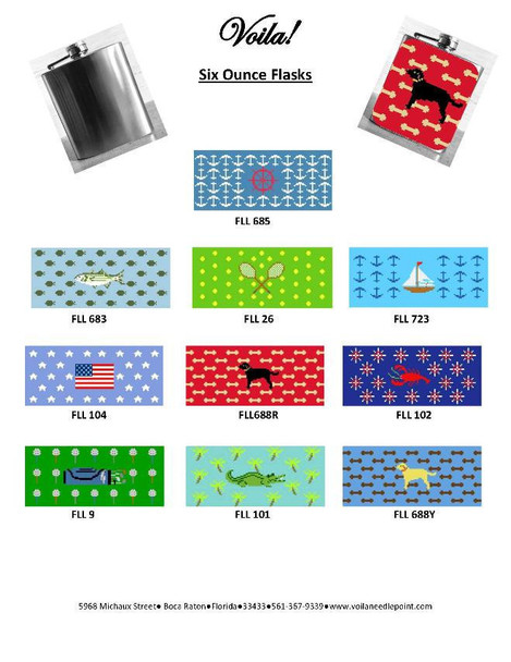 Flask 6 Ounces FLL 102 13 Mesh 8.75 x 3.75 Voila