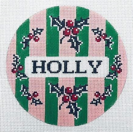 Christmas CRL 4 Christmas Round-HOLLY 4.75" round 18 Mesh Kangaroo Paw Designs