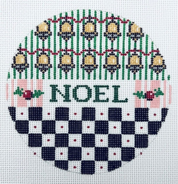 Christmas CRL 6 Christmas Round-NOEL 4.75" round 18 Mesh Kangaroo Paw Designs