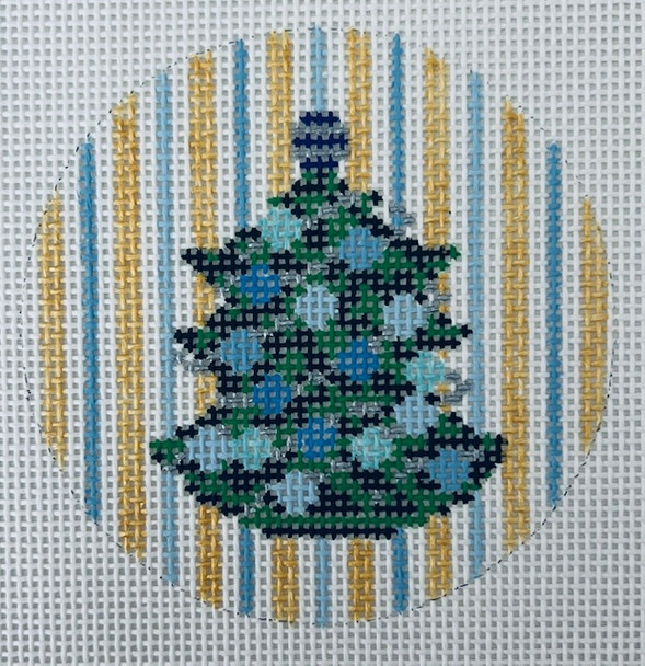 Christmas CRS 4 Tree Blues 4" Round 13 Mesh Kangaroo Paw Designs