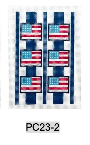 Patriotic PC23 2 Passport cover insert-Flags 4.5" x 3" 18 Mesh Kangaroo Paw Designs