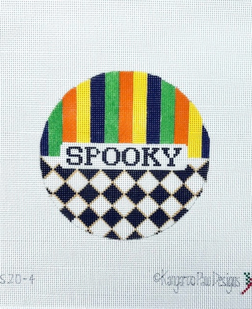 Halloween NHS20 4 SPOOKY Halloween SCARY 4.75" Round 18 Mesh Kangaroo Paw Designs