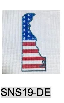 State Shape SNS19 DE Stars and Stripes-Delaware 18 Mesh Kangaroo Paw Designs
