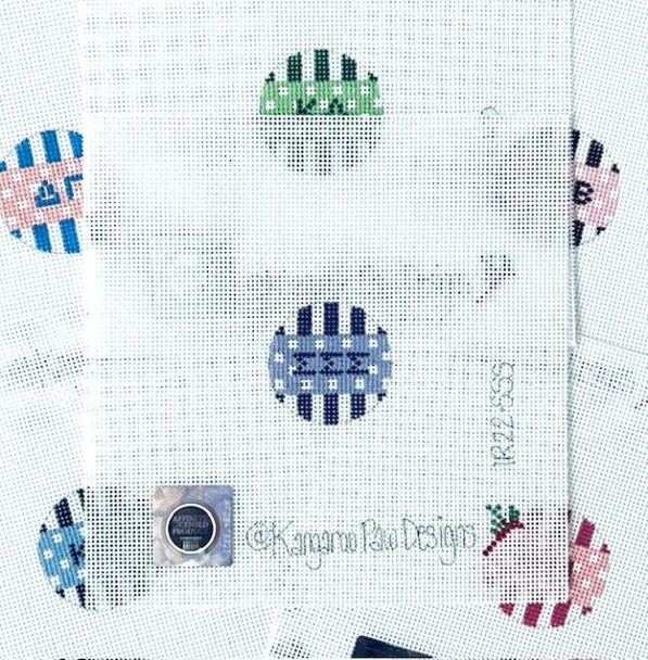 Sorority 1R22 SSS Sigma Sigma Sigma 1.5" Round 18 Mesh Officially Licensed Kangaroo Paw Designs