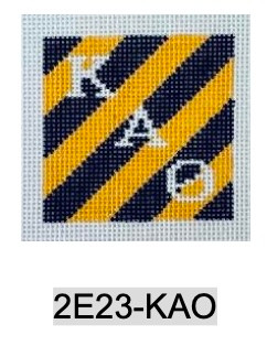 Sorority 2E23 KAO cozy insert-Kappa Alpha Theta 2" x 2" 18 Mesh Officially Licensed Kangaroo Paw Designs