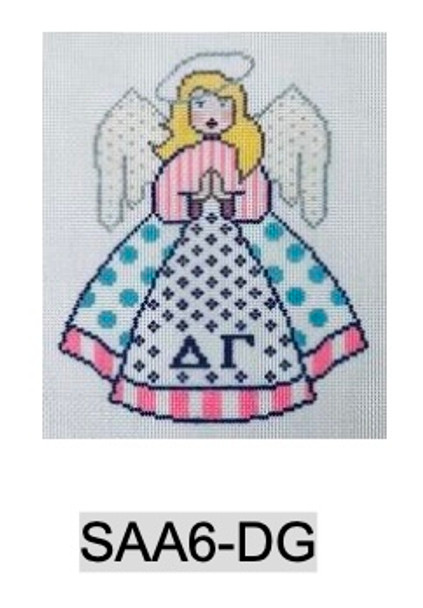 Sorority SAA6 DG 6" Sorority Angel-Delta Gamma Officially Licensed 18 Mesh Kangaroo Paw Designs