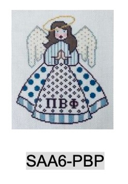 Sorority SAA6 PBP 6" Sorority Angel-Pi Beta Phi Officially Licensed 18 Mesh Kangaroo Paw Designs