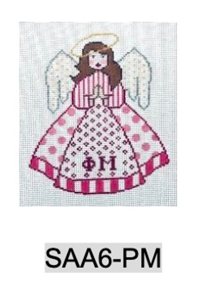 Sorority SAA6 PM 6" Sorority Angel-Phi Mu Officially Licensed 18 Mesh Kangaroo Paw Designs