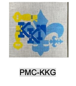 Sorority PMC KKG Classic Greek Kappa Kappa Gamma 10" x 10" 13 Mesh Officially Licensed Kangaroo Paw Designs
