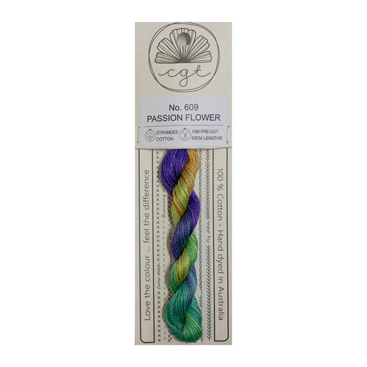 609 PASSION FLOWER Cottage Garden 6 stranded Thread
