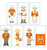 CO2071 U of Texas Football Player 1.5 x 3 18 Mesh Kathy Schenkel Designs