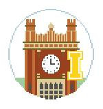 BT987 U of Idaho 4" Diameter 18 Mesh Kathy Schenkel Designs