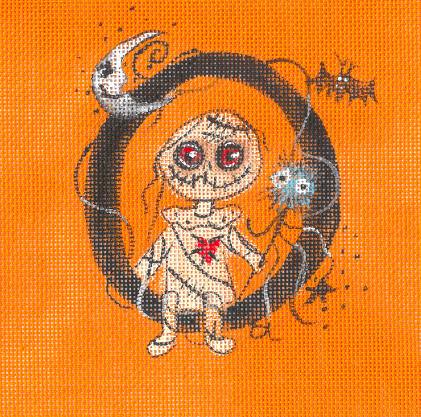 CA-HA15 Halloween O 8” x 8”, 13 ct. Cheryl Schaeffer And Annie Lee Designs