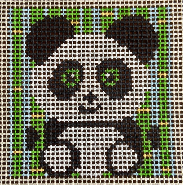 SL-43 Ming Panda  5 x 5 7 Mesh Stitchin' Littles Kit Purple Palm Designs