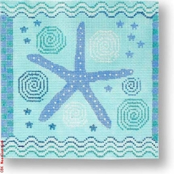 DK-EX 18 Starfish with Waves 18 Mesh 5.5" Sq. Designs by Karen