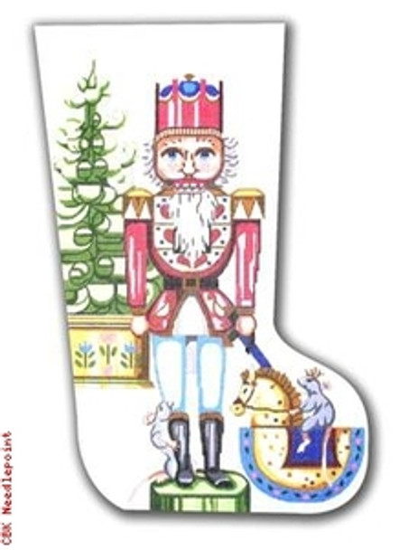 CJ141 Nutcracker 13 Mesh 20" Christmas Stocking Eddie & Ginger 