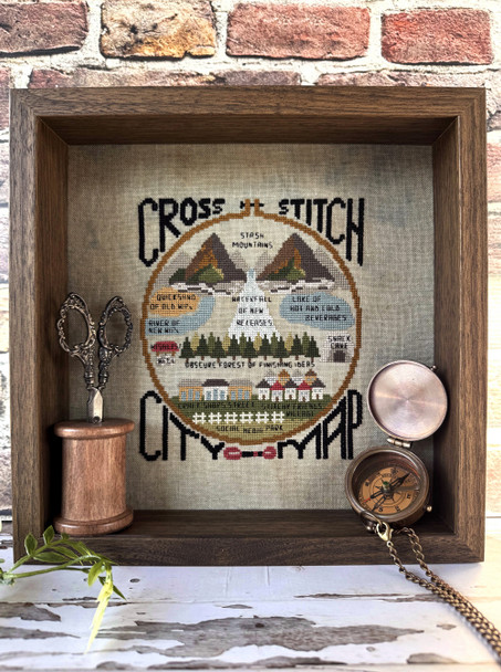CROSS STITCH CITY MAP 98w x 110h by Puntini Puntini 25-2420