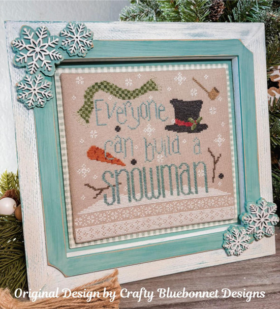 Everyone Can Build a Snowman 117 x 108 Crafty Bluebonnet Designs 25-2462
