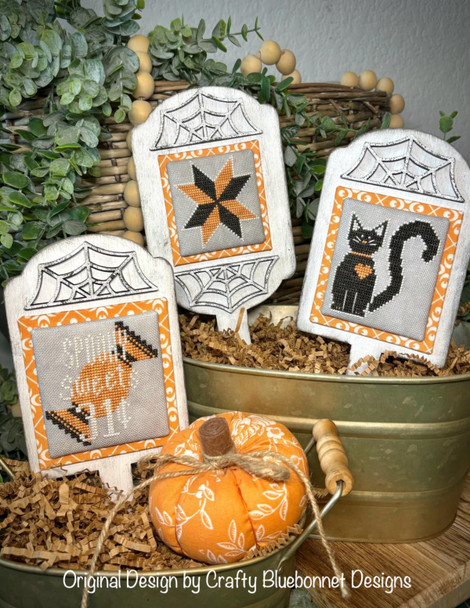 Halloween Stitchy Stakes Crafty Bluebonnet Designs 25-2463