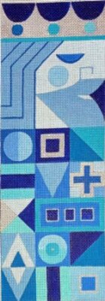 HO2364 MODERN BLUE WISEMAN 4.25 x 12.5 18 Mesh Raymond Crawford Designs