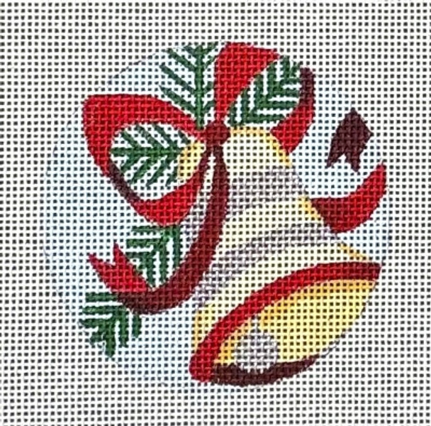 HO2695 IVORY BELL ROUND ORNAMENT 4 inch round 18 Mesh Raymond Crawford Designs