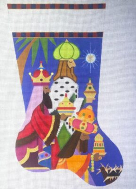 HO2324 WISE MEN STOCKING  22 inches long, 13  Mesh Raymond Crawford Designs