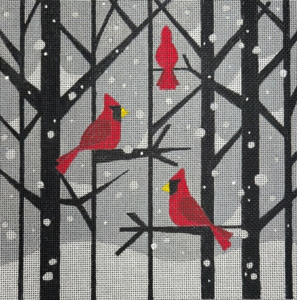 HO2367 LARGE SNOWY FOREST 8 x 8 square 13 Mesh Raymond Crawford Designs