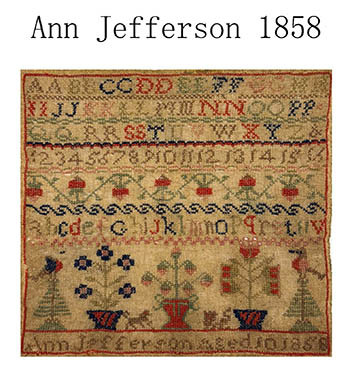 Ann Jefferson 1858 by Just Stitching Along 25-2265