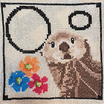 Olivia Otter 65w x 65h by Luhu Stitches 25-2479