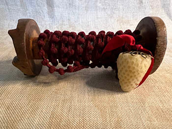 D-196 Shakespeare's Primitive Red Mini Pom Pom (1yd) by Dames Of The Needle