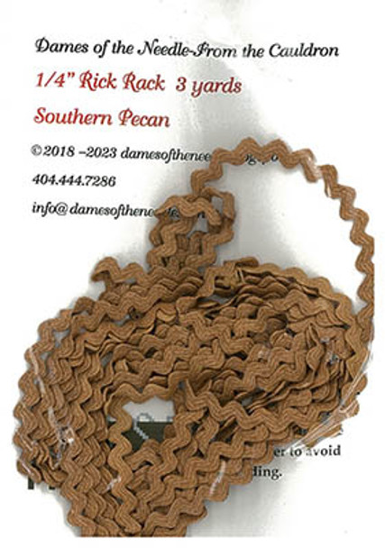 D-209 Southern Pecan 1/4" Rick Rack by Dames Of The Needle