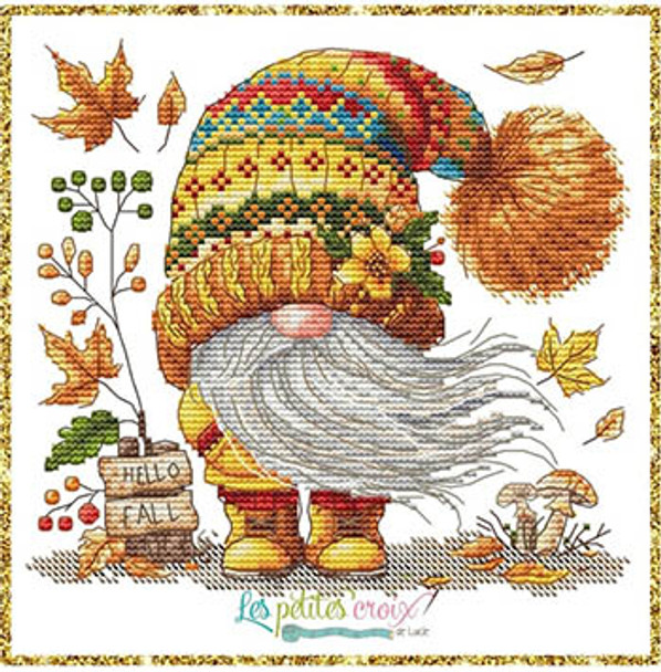 Hello Fall Gnome by Les Petites Croix De Lucie 25-2455
