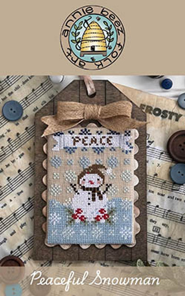 Peaceful Snowman 47w x 66h by Annie Beez Folk Art 25-2515