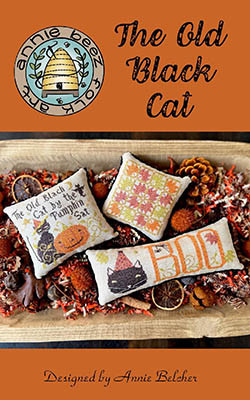 Old Black Cat by Annie Beez Folk Art 25-2517