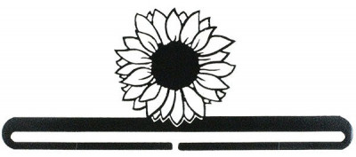 AM37672 Sunflower Bell Pull Ackfeld Manufacturing Metal; Charcoal; Includes one piece. 6"