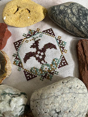 Quirky Quaker Pterodactyl 45w x 45h by Darling & Whimsy Designs 25-2627