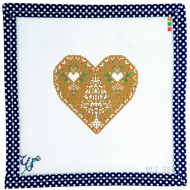 WS-381 Gingerbread Tree 4" wide by 4" tall 18 Mesh WIPSTITCH Needleworks!