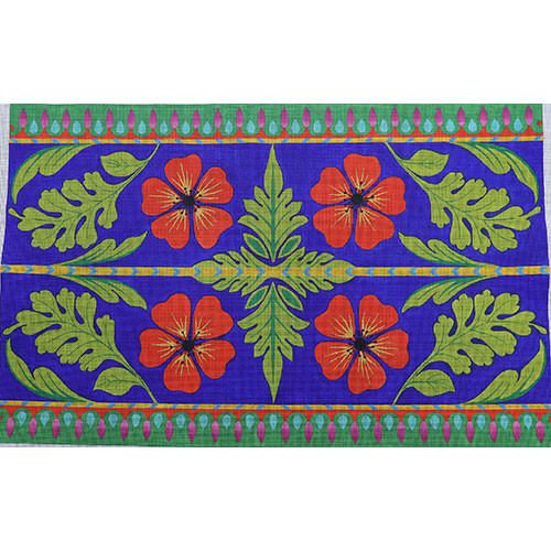ZE916 4 Red Flowers 24.5″ x 15.5″ 13 Mesh Zecca