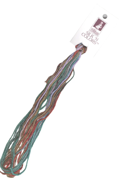 SR7 007 7mm Peacock Silken Ribbon Thread Gatherer