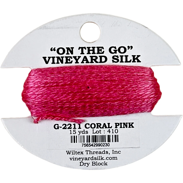 G-2211 Coral Pink Vineyard Silk Classic On The Go 15 Yard Card