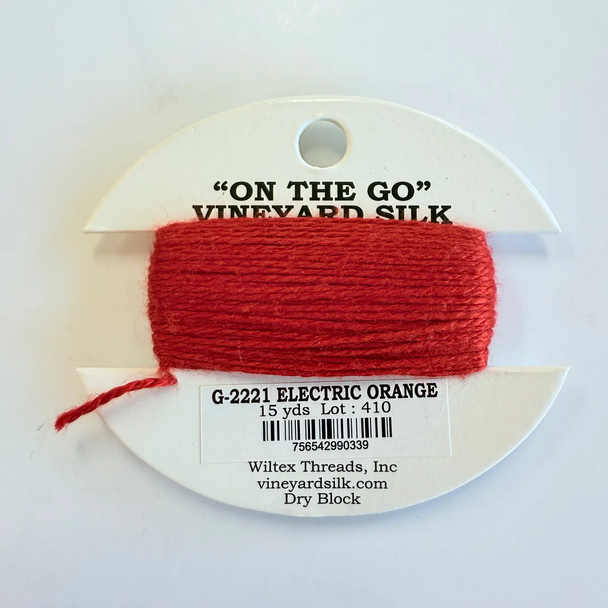 G-2221 Electric Orange Vineyard Silk Classic On The Go 15 Yard Card