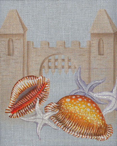 4252 Leigh Designs Cowrie Shell  8" x 10" 18 Mesh Sand Castles