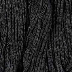 8112 Black Medium Cotton Floss 6Ply Skein Valdani