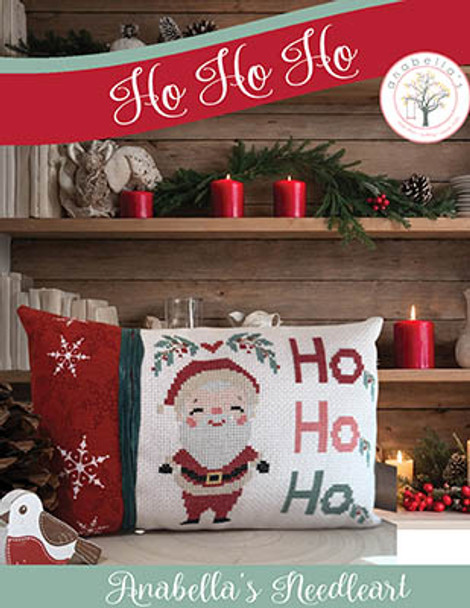 Ho Ho Ho (Santa with holly) 84w x 70h by Anabella's 25-3149