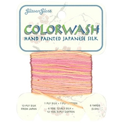 544 Flamingo Glissen Gloss Colorwash Hand Painted Japanese Silk